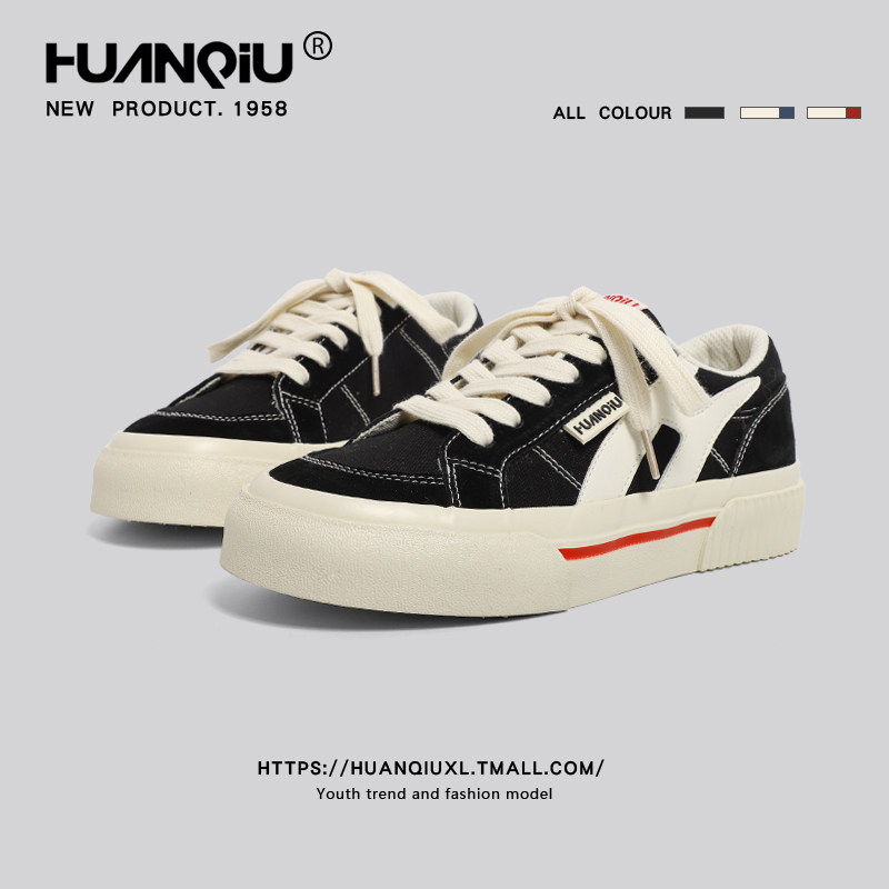 Universal Sails Shoes Men's 2023 New Autumn Winter Sports Shoes Men's Flat Top Trends 100 Hitch Casual Board Shoes-Taobao