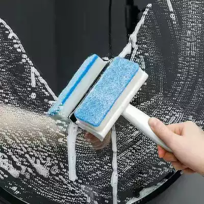Japanese kitchen cleaning brush powder room household wash brush double-sided glass wipe bathroom wiper window glass scraper