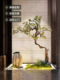 Simulated Welcoming Pine Trees, Chinese-Style Dry Landscape Landscaping, Indoor Corner Fake Trees under Stairs, Hotel Entrance Landscape Decoration