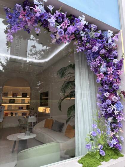 Artificial Flowers, Fake Purple Flowers, Artificial Flower Vines, Finished Vine Decorations, High-End Ambiance Shop Decoration Hanging Flowers