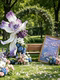 Artificial Flowers, High-End Realistic Floral Arrangements, Purple Monet Garden Oil Painting Kt Board Decorations