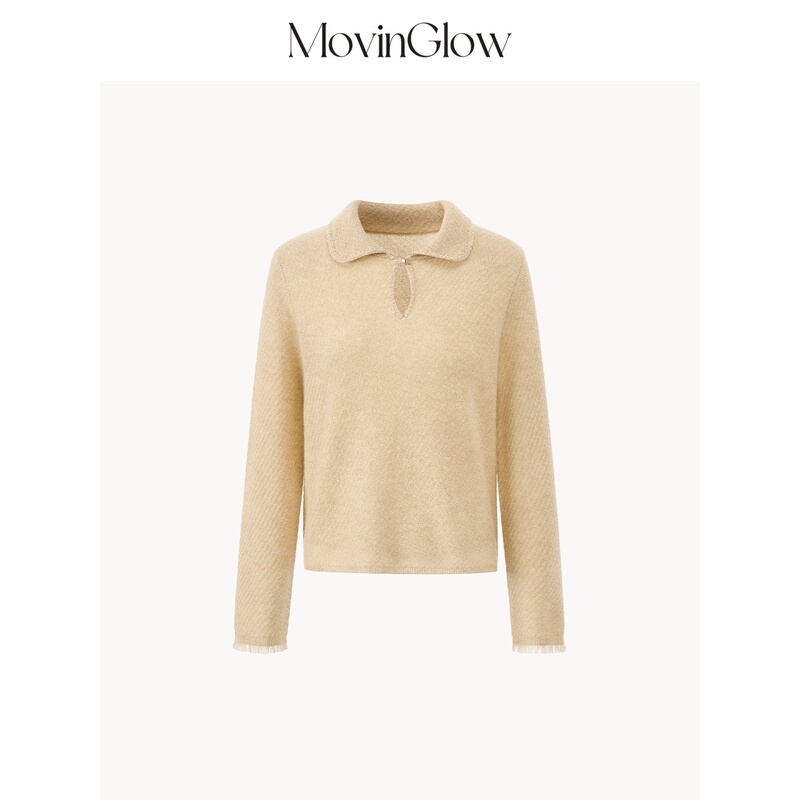 Movinglow|Velvet Warm Sunshine Herbalife Wool Knit Handmade Crochet Lapel Water Drop Hollow Top Movinglow|Velvet Warm Sunshine Herbalife Wool Knit Handmade Crochet Lapel Water Drop Hollow Top