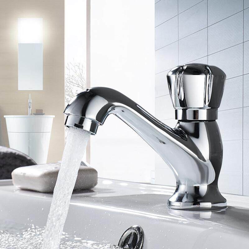 Faucet washbasin copper washbasin hand washing full dressing room single cold basin single hole hot and cold bathroom Jiumu quick opening list