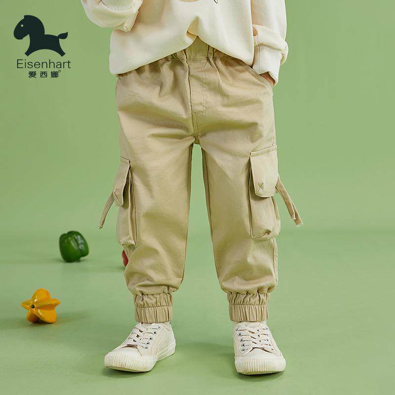Pants pants children's pants casual boys 2021 baby Korean version of foreign style new overalls children's spring clothes