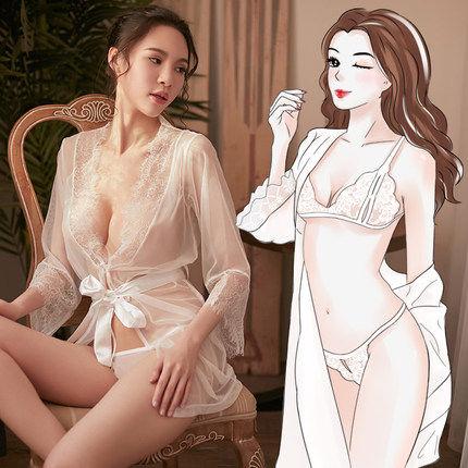 Sleepwear feminine sensual yarn small breasted female lace thin blood drop palace Palace Wind Spice Harnesses Sleeping skirts Little breasted women Summer