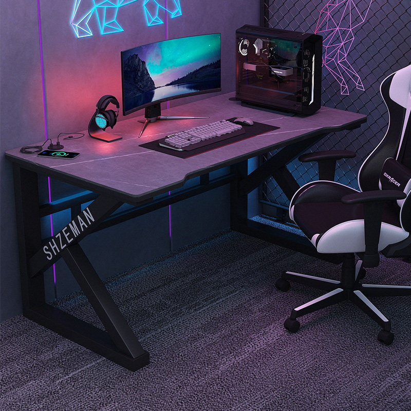Rockboard Computer Desk Desktop Home Gaming Table Light Extravagant Modern Desk Desk Web Red Electric Race Chair Suit-Taobao