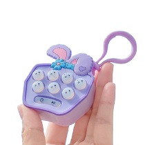 Mini handheld console hit ground rat toy children Puzzle Force Early Teach Sound And Light Electric Small Gift Shake the same money