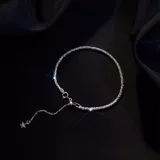 Брендовый небольшой дизайнерский серебряный браслет, женский браслет, серебро 925 пробы, серебро 925 пробы, простой и элегантный дизайн, городской стиль