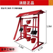 Fire equipment Private rack Outdoor Fire Hanger Fire Iron Hatchbucket Shovel shovel Fire axe Firefighting Inspection