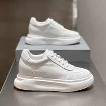 Goddess super easy to wear ~ new fashion all-match leather Korean version heightened thick bottom white shoes