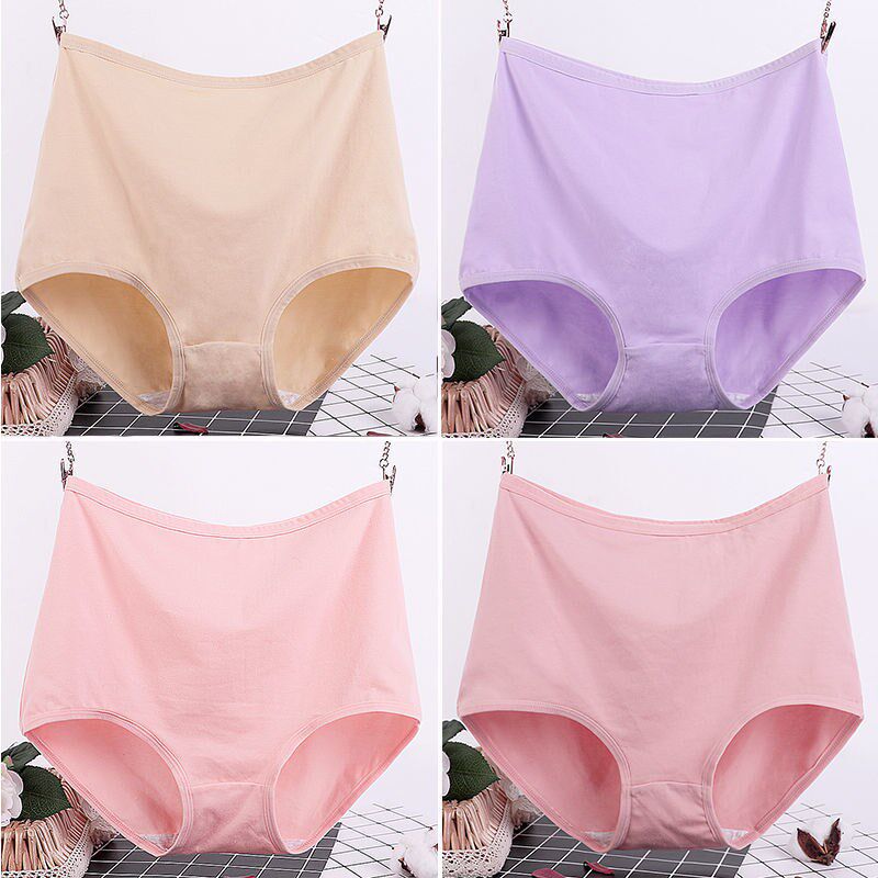 Middle aged mother's underwear female pure cotton high waist old age large size 200 catty mm middle-aged woman full cotton shorts