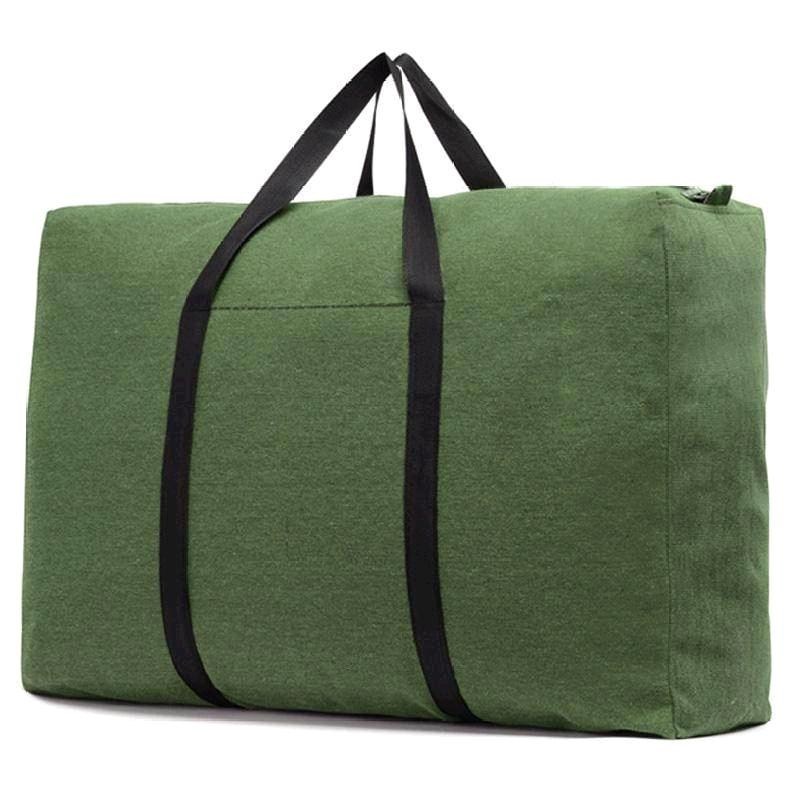 Large capacity canvas bag portable large cloth bag men and women luggage bag travel bag moving large package quilt storage bag