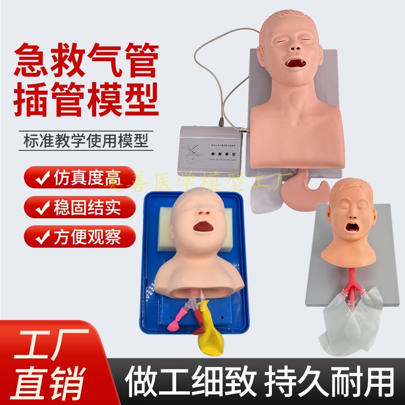 气管插管模型新生儿婴儿儿童急救成人医用气管插管训练人体模型