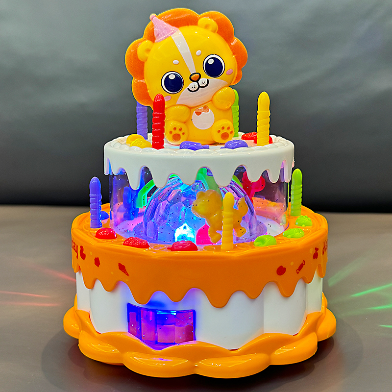 Children's Birthday Cake Electric Rotating Light and Music Toy for 1 to 3-Year-Old Boys and Girls, Educational Pretend Play Toy Children's Birthday Cake Electric Rotating Light and Music Toy for 1 to 3-Year-Old Boys and Girls, Educational Pretend Play Toy