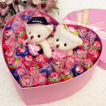 Knowledge stick lollipop oversized gift box snack bouquet for friends and girlfriend creative Tanabata Valentine's Day gift