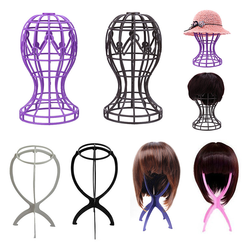 Adjustable Wig Standings Plastic Holding Standard Folding Stabl
