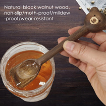 Bear Mini Cutlery Wooden Spoon Tableware Walnut Coffee Spoon