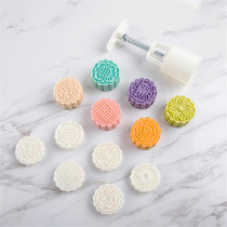 6pcs 3D Flower Mooncake Mold Moon Cake Stamp Cookie Cutter H