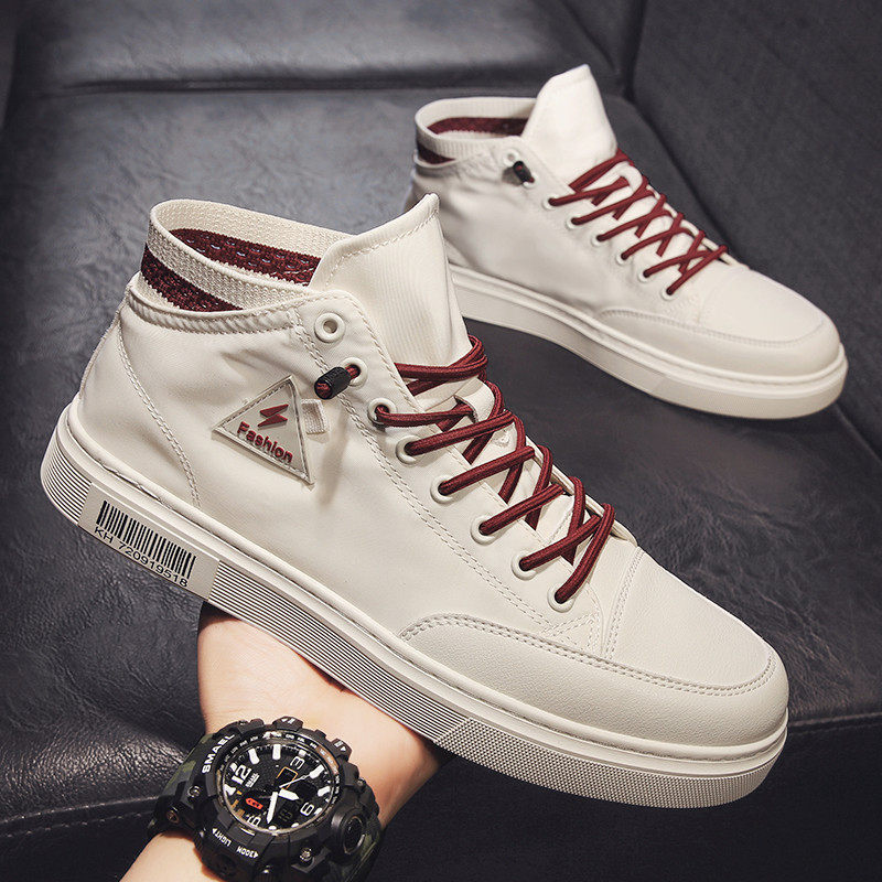 Breathable cloth shoes summer men's shoes 2021 new trendy canvas shoes men's high-top shoes men's casual sneakers mid-top