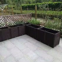 Balcony Planting special frame Family eco-friendly Coffee color Balcony Species Vegetable Basin Villa roof front and back Plane planting box