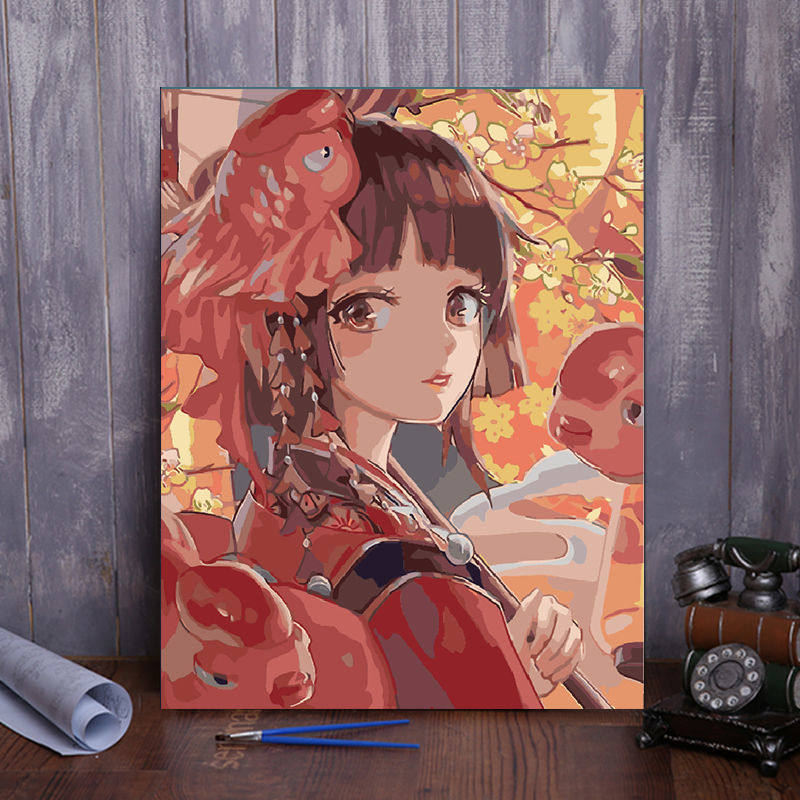 2022 new onmyoji diamond painting full of diamonds Chinese style 5d diamond paste handmade diy children's drill stick picture frame