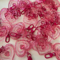 Acrylic Cutting Sleeve Loving Pendant Young Girl Hearts COO CARD CONTAINING REGISTER HANGING ACCESSORIES AND ACCESSORIES STUDENTS INS HAN LOVELY