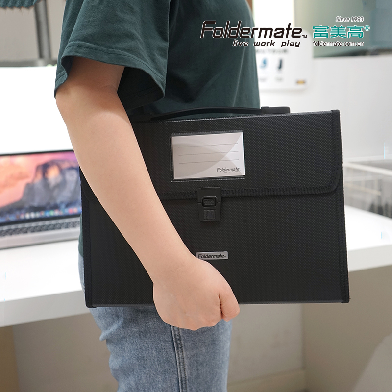 Rich Beauty High 13 Floors Multi-Position Bag A4 Office Business Reinforcement Multilayer Carry-on Organ Clip Foldermate Transaction Folder Bill Clip Briefcase File Bag Containing Bag