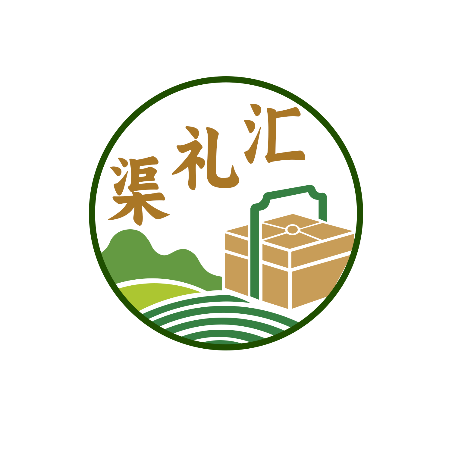 渠礼汇特产馆的LOGO