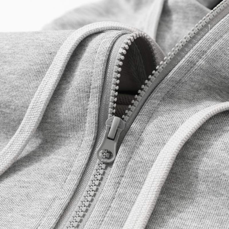 Web 420g Floral Gray Terry Cloth Hooded Cardigan Sweatshirt for Men Light Gray Long-Staple Cotton Loose Hoodie for Women in Autum