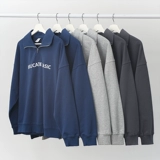 Осенний свитшот для отдыха, в американском стиле, с вышивкой, оверсайз