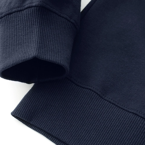 Синий приятный телу свитшот для отдыха для влюбленных, оверсайз