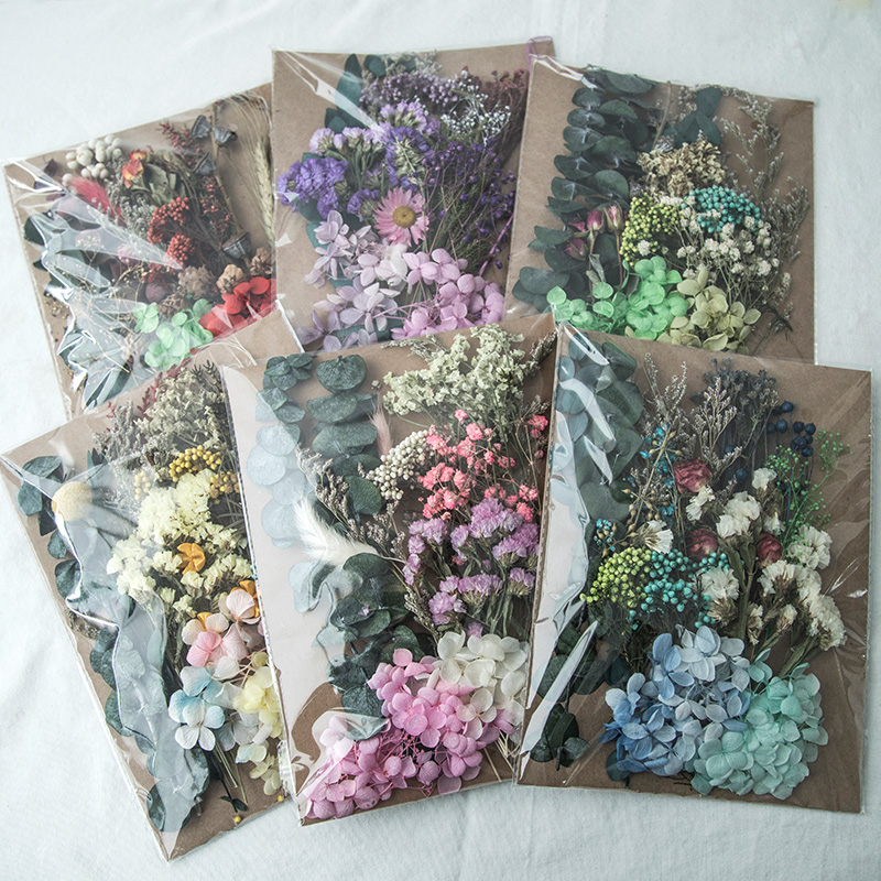 Man Yue Yongsheng flower material fan material package DIY hand-made semi-bet flower photo frame DIY wax brand car decoration epoxy