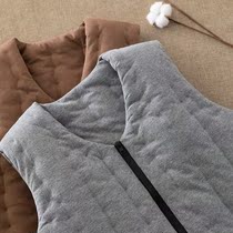 Cotton vest pure handmade pure cotton handmade thickened vest mens autumn and winter warm waistcoat middle-aged and elderly vest