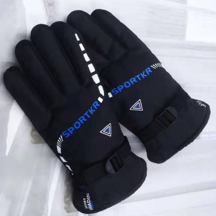 Winter gloves riding warm skiing outdoor cold windproof plus velvet thickened bicycle motorcycle gloves