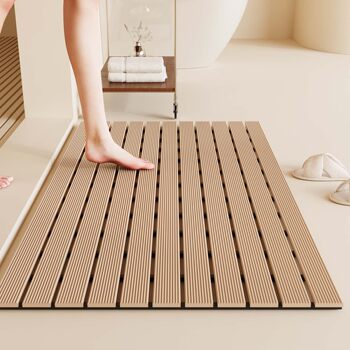 German Bathroom Non-Slip Mat, Toilet Eco-Friendly Water-Blocking Mat, Hand-Washing and Shower Anti-Fall Mat, Bathroom Foot Mat That Doesn'T Retain Water Easily