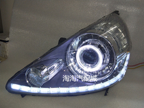  Suitable for 03-08 hatchback fit headlights modified bi-optical lens xenon lamp Angel devil eye daytime running light