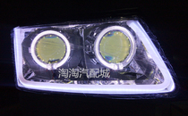Suitable for Passat B5 headlamps assembly retrofitting double light lensing xenon lamp Angels Devil Eye LED Day lights
