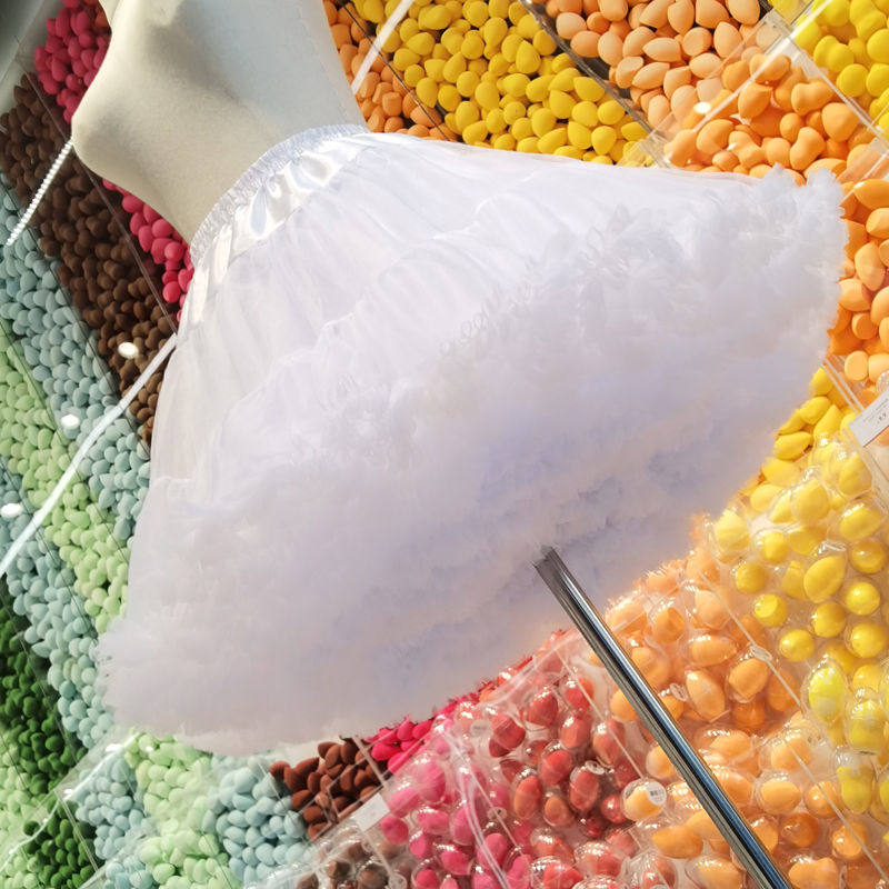 Roleita 45CM short Boneless Soft Yarn Daily Violence Fluffy Cotton Candy Children Skirt Support Lolita Cloud Brace