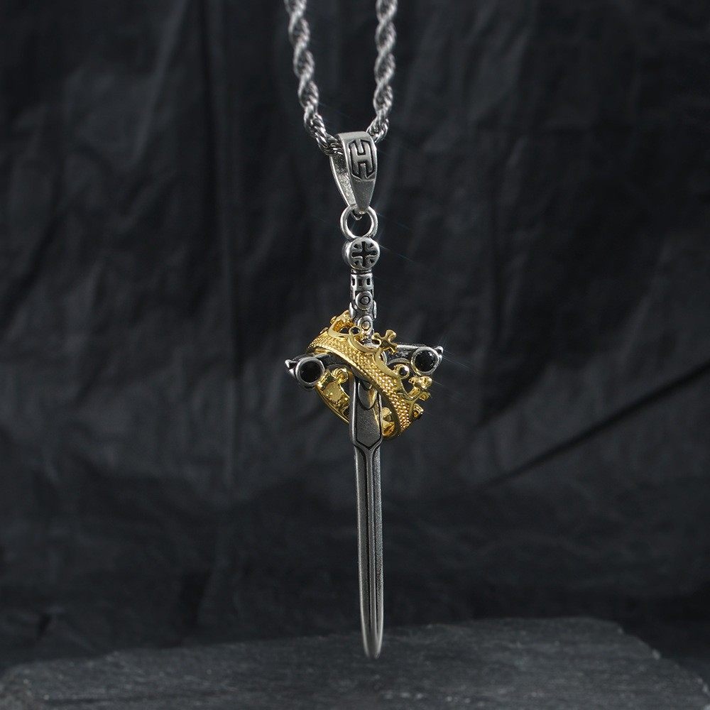 Vintage Knight's Crown Necklace