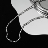 Носимое ожерелье Мёбиуса из титановой стали в душе, модный нишевый дизайн для мужчин, ожерелье на ключице для пары в стиле хип-хоп в холодном стиле