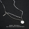 Inspirational Necklace for Men, Trendy ins Personalized Titanium Steel Trendy Brand Men's Light Luxury Niche Simple Fashion Pendant High-End Jewelry