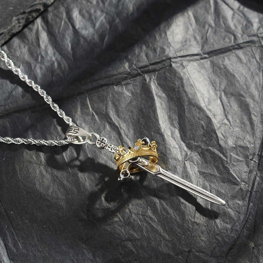 Vintage Knight's Crown Necklace