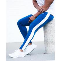 3XL Men Pants Hip Hop Fitness Joggers Sweatpants Side strip