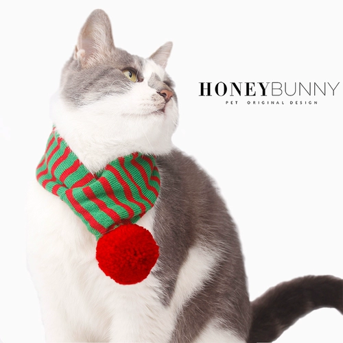 Весенний фестиваль Новый год рождественский зимний шарф плетения плетения полосатые кошки и собака Золотой Мао