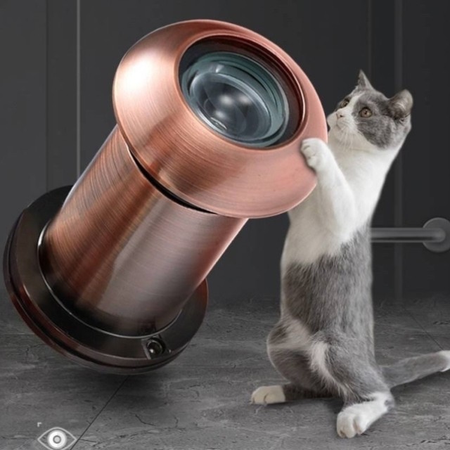 Door cat eye shielded security door cat eye door mirror 14-55mm anti-prying cat eye universal high definition metal visible door