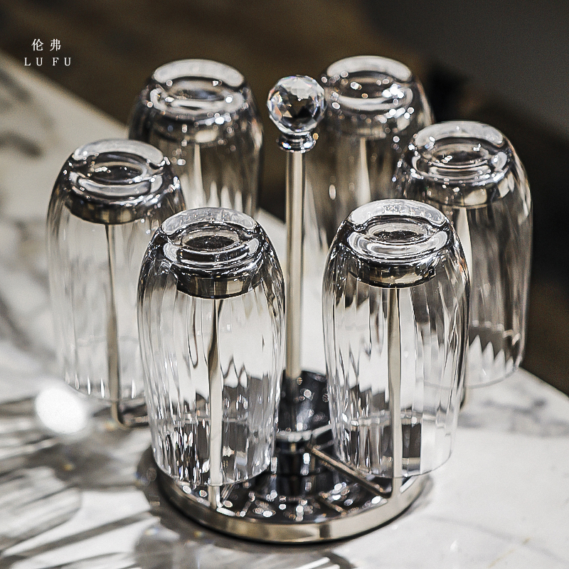 High-End Simple Transparent Crystal Glass Home Office Hospitality Tea-Making Hot Water-Resistant Cup Milk Drink Cup Set