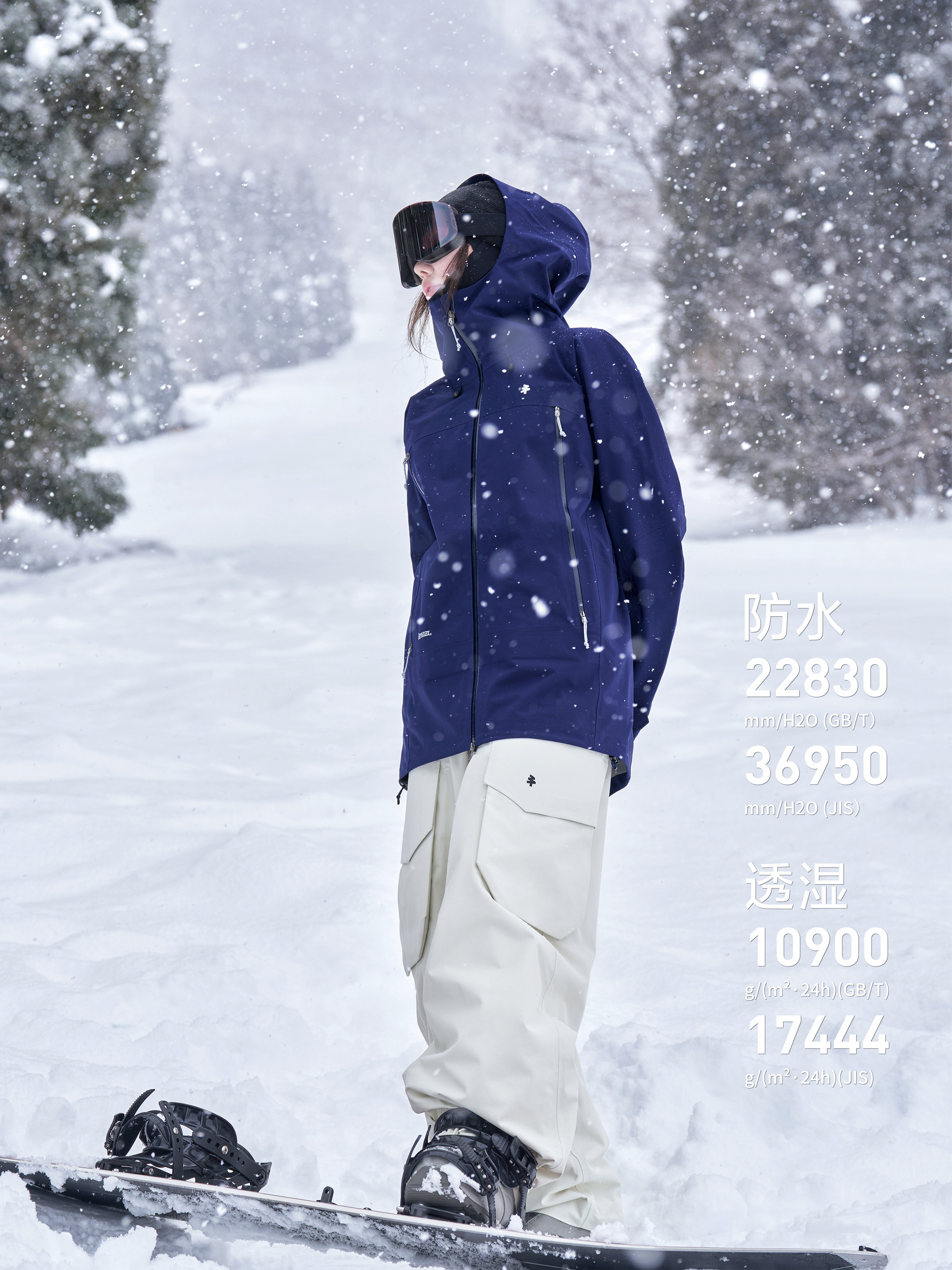 Awka Single-Board Hard-Shell Ski Jacket for Men and Women 2025 New Waterproof Jacket 3L Professional Ski Jacket Cold-Proof and Windproof