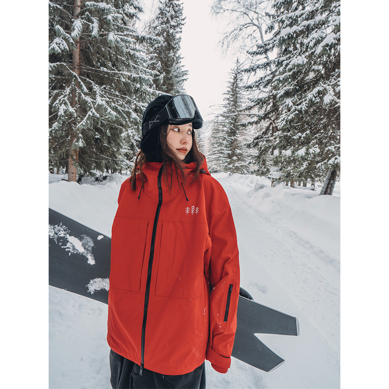 Awka American waterproof and windproof outdoor sports snowboard suit ladies coat loose couple tops equipment men