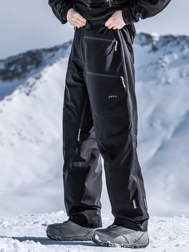 Awka Snowboarding Pants for Women 2025 New Men's Professional Waterproof, Windproof, Snowproof, Cold-Proof, Quilted Warm Pants