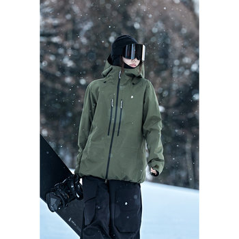 Awka Single-Board 3L Hard-Shell Ski Jacket for Women, Stylish Men's Professional Waterproof Jacket, 2025 New Model for Double-Board